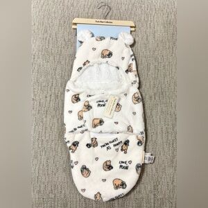 Disney White and Brown Winnie the Pooh Baby Swaddle